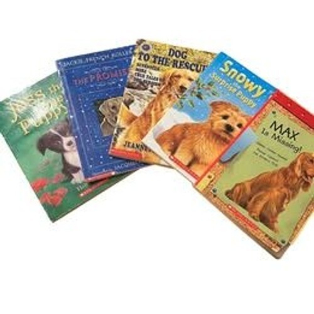 Kid's Chapter Book Lot Set Of 5 Paperback Books About Dogs Pets
